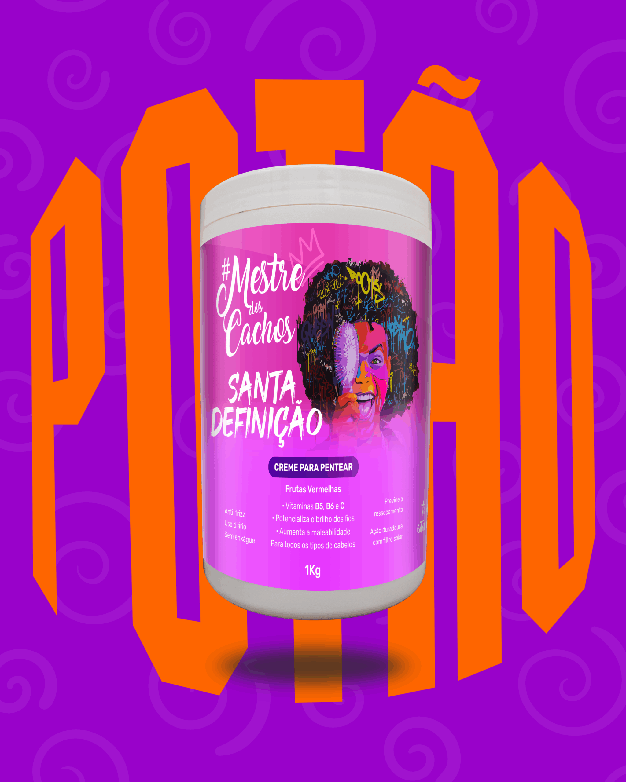 Creme de Pentear Santa Definição 1Kg - Mestre dos Cachos - Imagem 3