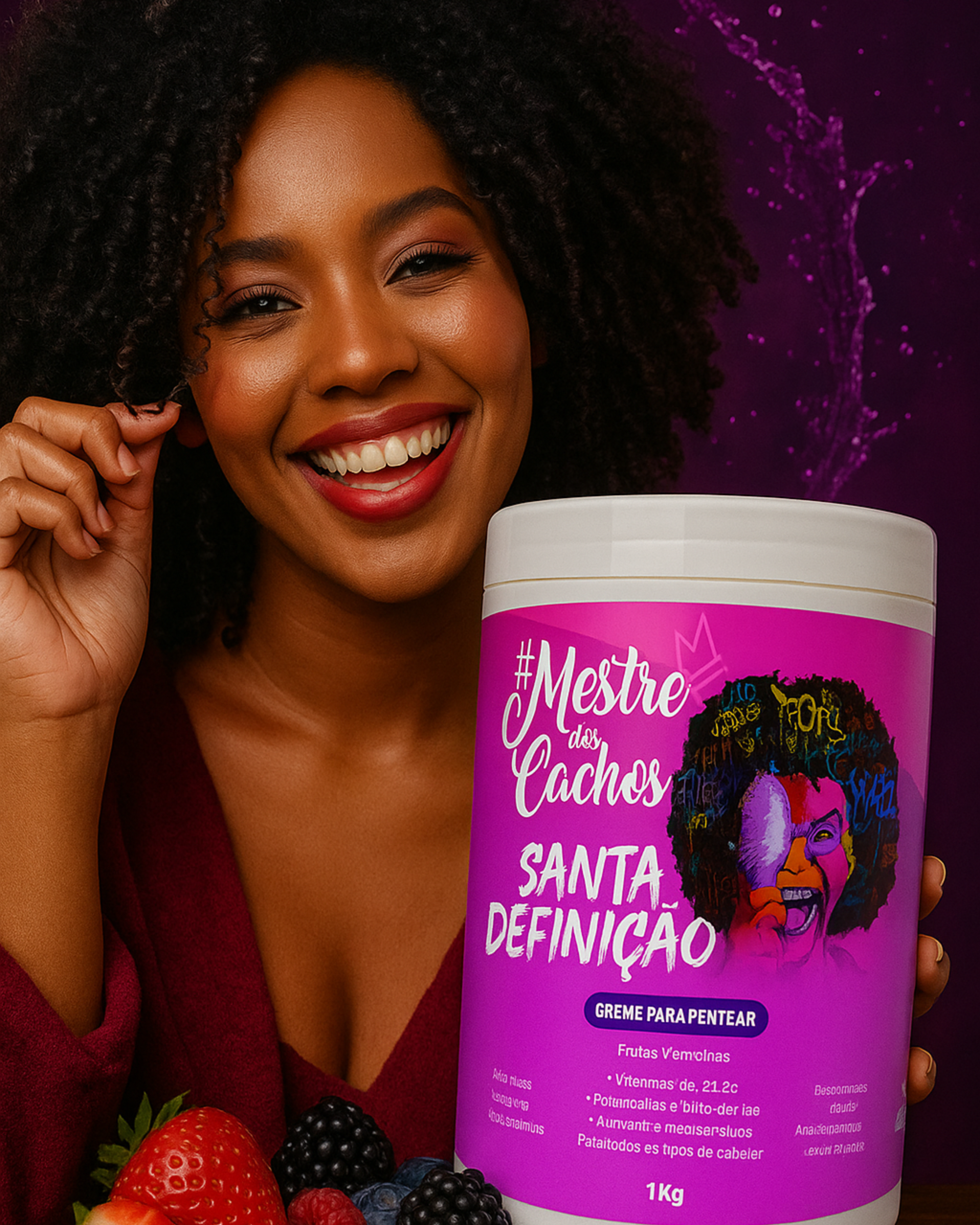 Creme de Pentear Santa Definição 1Kg - Mestre dos Cachos - Imagem 5