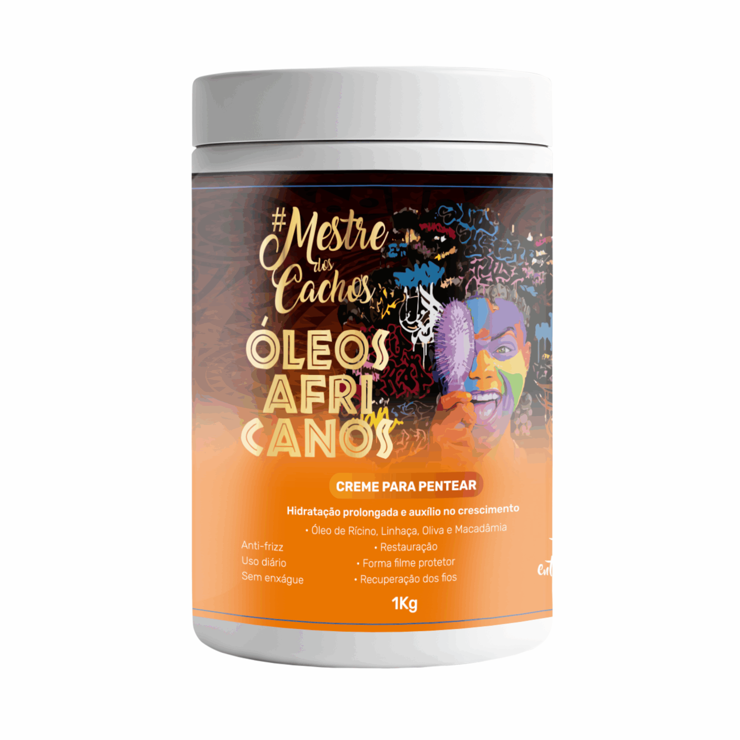 Creme de Pentear Óleos Africanos 1Kg - Mestre dos Cachos